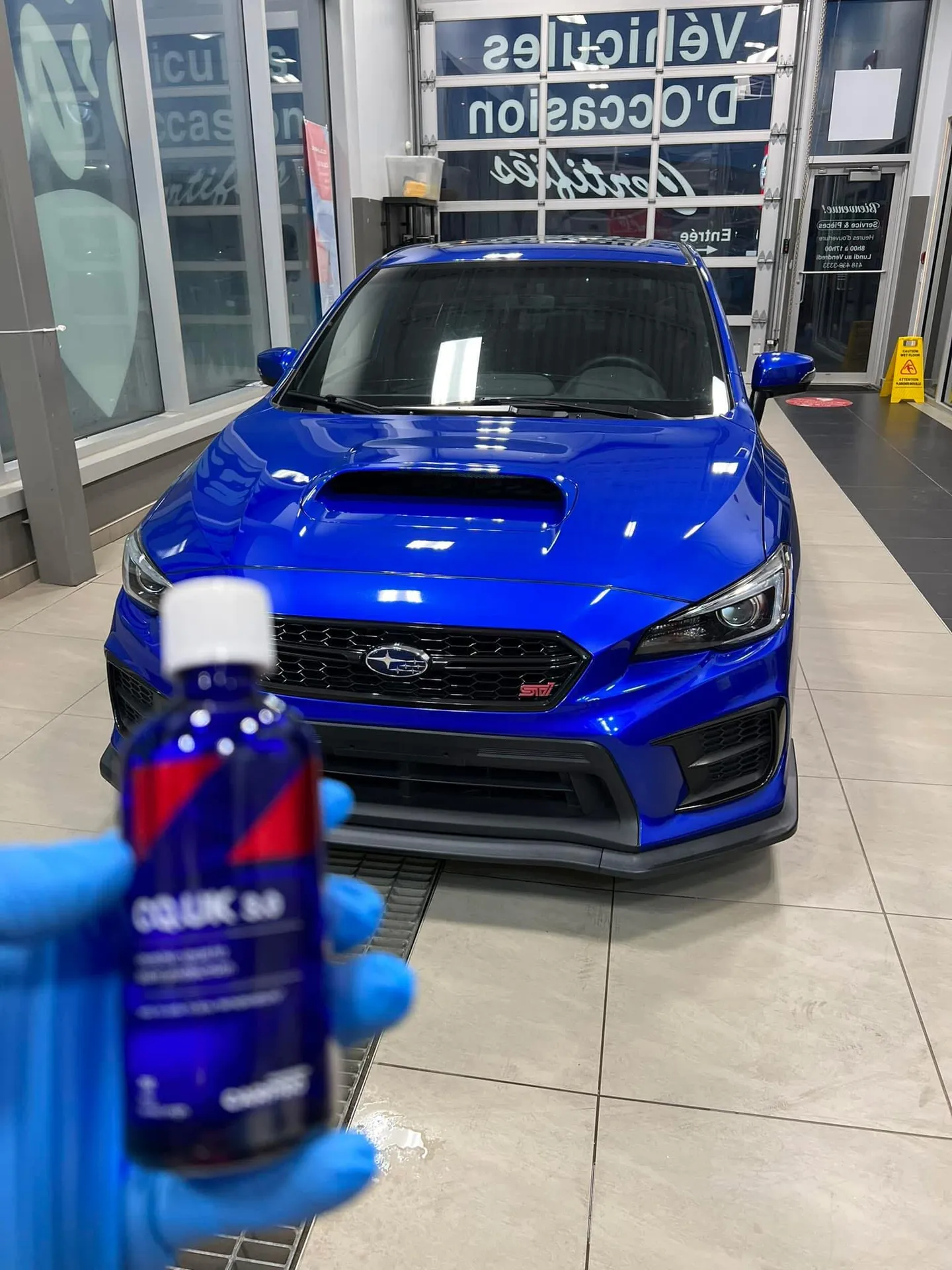Subaru WRX bleue – nano-céramique